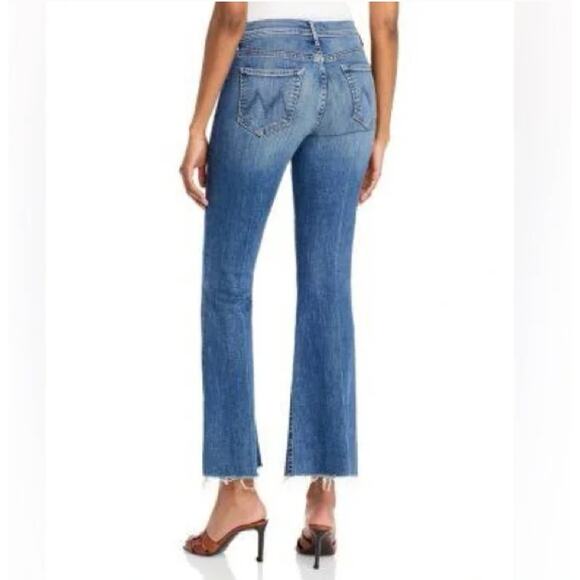 Mother Jeans 25 Blue The Weekender Fray Walking On Coals Flare Denim Minimalist - Picture 3 of 15